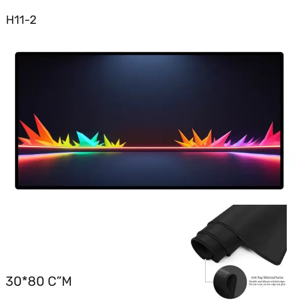 משטח עכבר גיימינג H11-2 עם תאורת LED 30×80 ס"מ