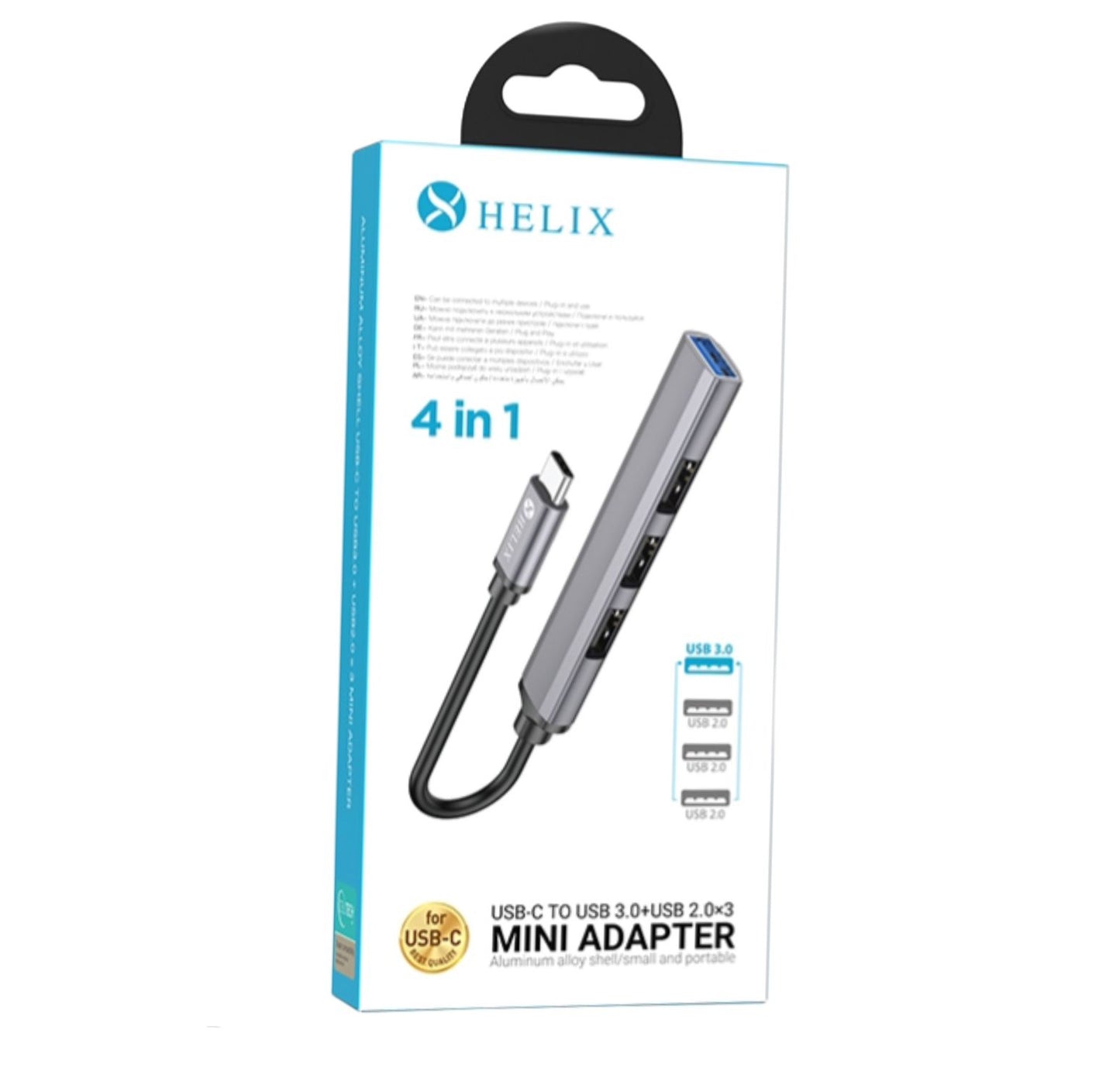 מתאם Type-C Elix HB25 – 4-ב-1 חיבורי USB