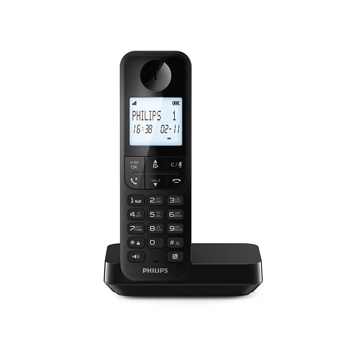 טלפון אלחוטי Philips D2701B/25 – שלוחה אחת