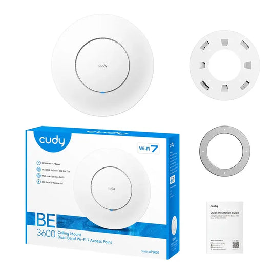 Cudy AP3600 1.0 - נקודת גישה אלחוטית Wi-Fi 7 BE3600 עם 2.5G PoE