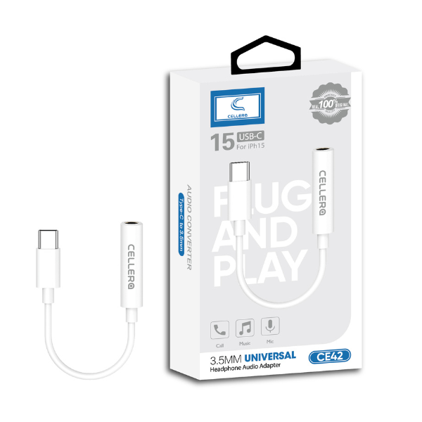 מתאם אוזניות AUX ל-Type-C