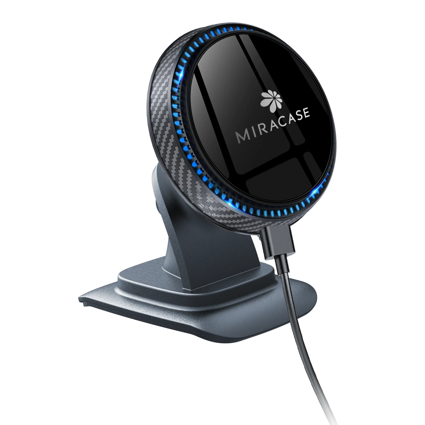 תושבת אלחוטית ומטען לרכב MIRACASE MDM57 – חיבור לדשבורד עם תאורת LED