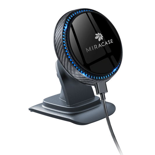 תושבת אלחוטית ומטען לרכב MIRACASE MDM57 – חיבור לדשבורד עם תאורת LED