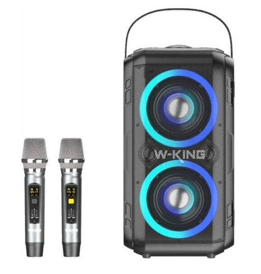 בידורית קריוקי W-KING T9II + שני מיקרופונים אלחוטיים