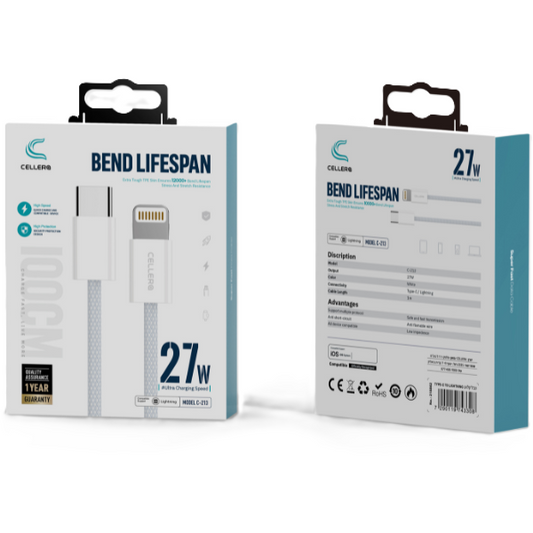 כבל קלוע Type-C to Lightning