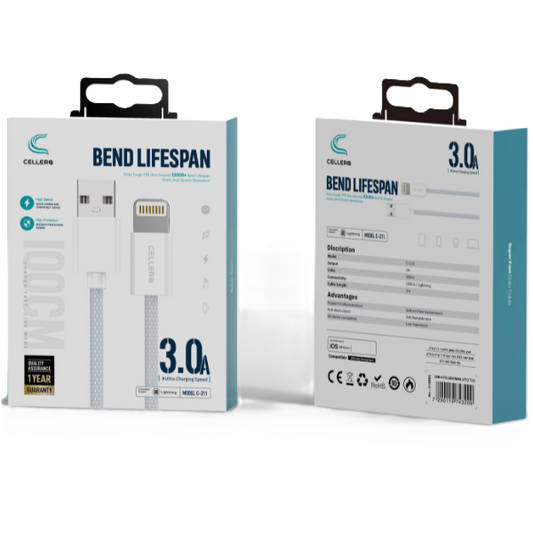 כבל קלוע USB-A ל- (iPhone / Type-C / Micro-USB)